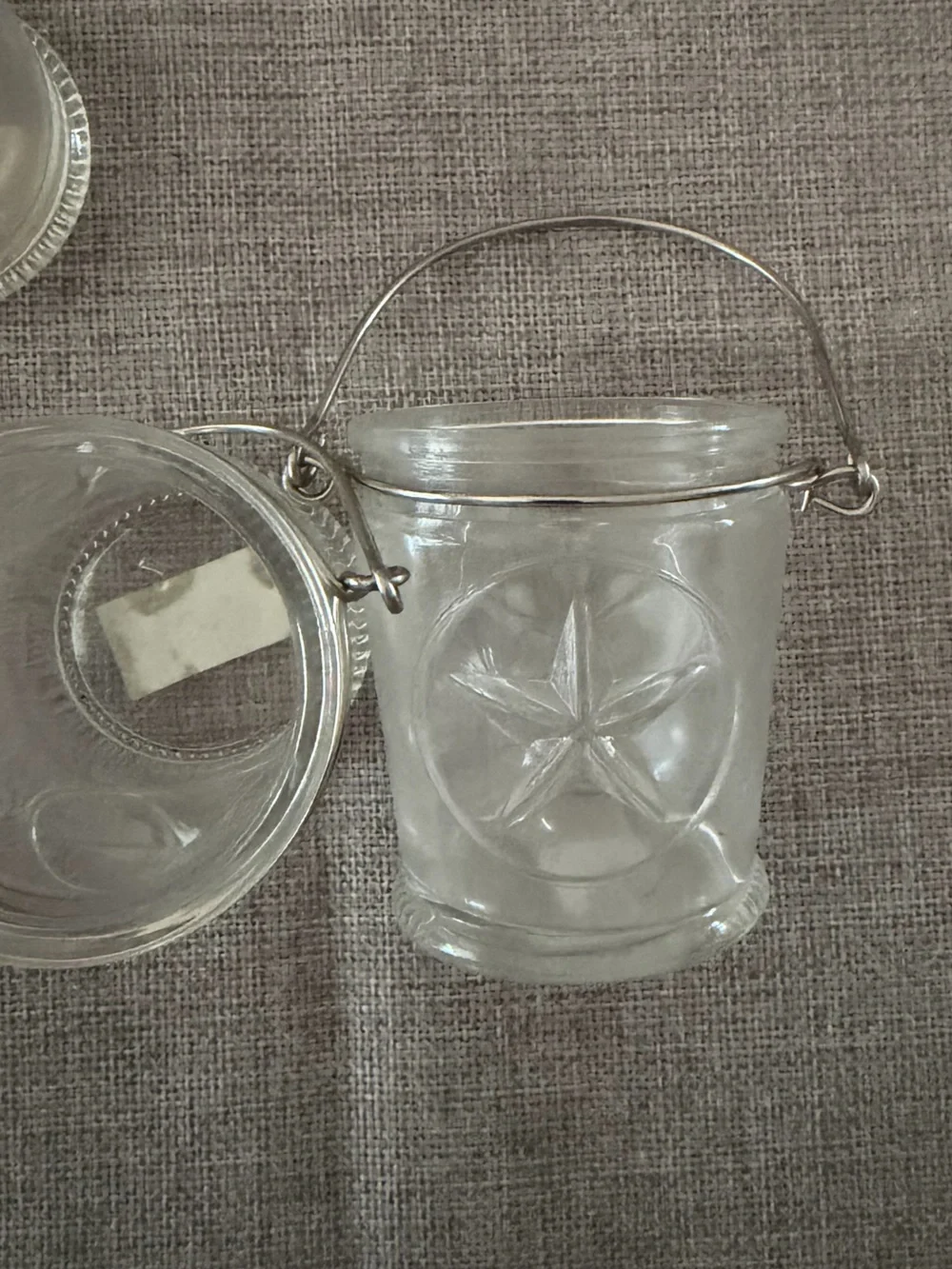 Set of 3 Clear Glass Star Votive Candle Holders | Farmhouse Cottagecore Decor